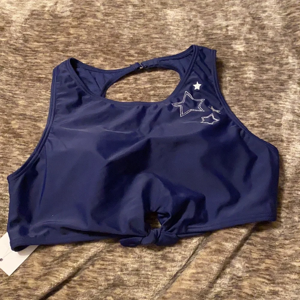 💙SO Bunny Tie‎ High Neck Bikini Top💙